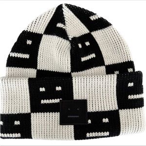 Acne studio Kuri checkered face beanie